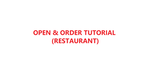How to open table & order in YMJ POS software (Restaurant)