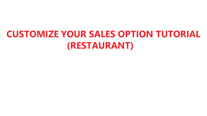 How to customize the sales option in YMJ POS software (Restaurant)