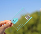 Carte de visite en plastique transparent