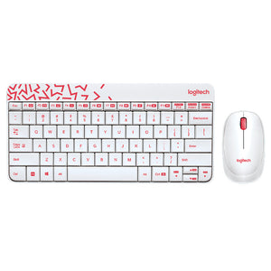 Logitech MK240 NANO (White) - Wireless Keyboard and Mouse Combo