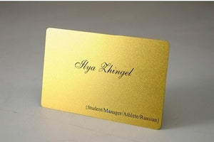 Gold Glitter PVC Card
