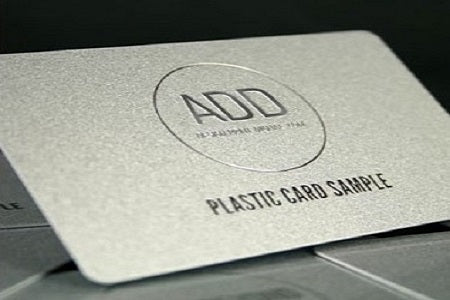 Silver Glitter PVC Card
